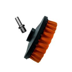 Perie Mocheta Moale cu Adaptor Bormasina ADBL Twister Soft, 125mm Perie Mocheta Moale cu Adaptor Bormasina ADBL Twister Soft, 125mm