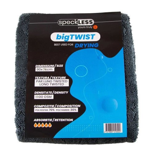 Prosop Uscare Auto speckLESS bigTWIST, Gri, 90x74cm